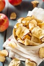 Baked Dehydrated Apples Chips Royalty Free Stock Photo