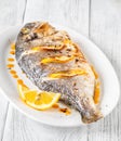 Baked dorado fish