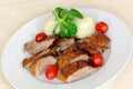 Baked Duck Slices with Dumplings,Cherry Tomatoes,G