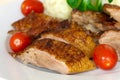 Baked Duck Slices with Dumplings,Cherry Tomatoes,G