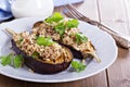 Baked eggplant with quinoa