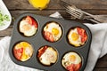 Baked eggs in maffin tin