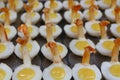 Baked eggs and shrimps for sale