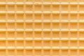 baked empty golden waffle, background for your design, close up