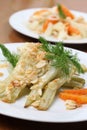 Baked fennel with almonds