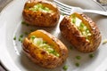 Baked filled potatoes