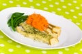 Baked fish with green beans