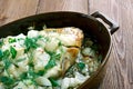 Baked fish in Tatar Royalty Free Stock Photo