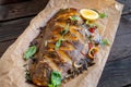 baked flounder fish whole with seasonings