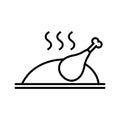 Baked, fried, roast, grilled chicken or turkey icon