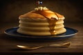 baked golden pancake cake for breakfast in netherlands pancake day