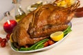 Baked Goose with green beans,potatoes
