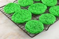 Green Saint Patrick`s Day cookies