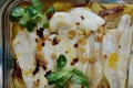 Baked hake with potatoes Royalty Free Stock Photo