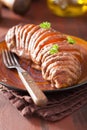 Baked hasselback potato Royalty Free Stock Photo