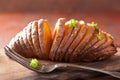 Baked hasselback potato Royalty Free Stock Photo