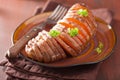 Baked hasselback potato Royalty Free Stock Photo