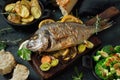 Baked herb gilthead