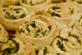 Baked herb swirl buns