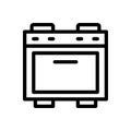 Baked vector thin line icon