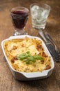 Baked italian maceroni pasta Royalty Free Stock Photo