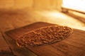Baked lahmacun; baked minced pita and lahmacun look delicious