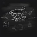 Baked with love chalkboard