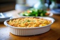 baked mac and cheese with breadcrumb topping Royalty Free Stock Photo