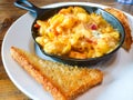 Baked Mac and Cheese in Skillet Royalty Free Stock Photo