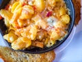 Baked Mac and Cheese in Skillet Royalty Free Stock Photo