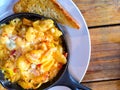 Baked Mac and Cheese in Skillet Royalty Free Stock Photo