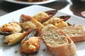 Baked mussels