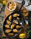 Baked Mussels Royalty Free Stock Photo