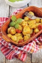 Baked new potatoes Royalty Free Stock Photo
