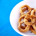 Baked onion rings snack Royalty Free Stock Photo