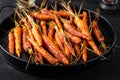 Baked organic carrots with thyme, honey and lemon.