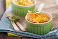 Baked pasta with egg and vegetables Royalty Free Stock Photo