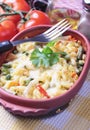 Baked pasta with vegetables