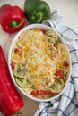 Baked pasta with vegetables Royalty Free Stock Photo