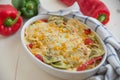 Baked pasta with vegetables Royalty Free Stock Photo