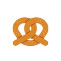 Pretzel isolated on white background. Pretzel icon.