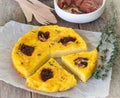 Baked polenta with tomatoes