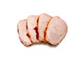 Baked Pork Tenderloin Cut, Sliced Ham, Meat Fillet Royalty Free Stock Photo