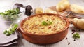 Baked potato, minced beef- traditional hachis parmentier