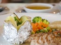 Baked Potato and steak Royalty Free Stock Photo