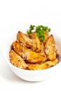 Baked Potato Wedges With Parmesan Royalty Free Stock Photo