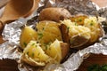 Baked potatoes. Royalty Free Stock Photo