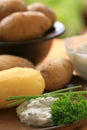 Baked potatoes with quark