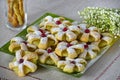 Baked puff pastry rings Royalty Free Stock Photo