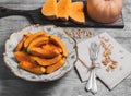 Baked pumpkin food photo Royalty Free Stock Photo